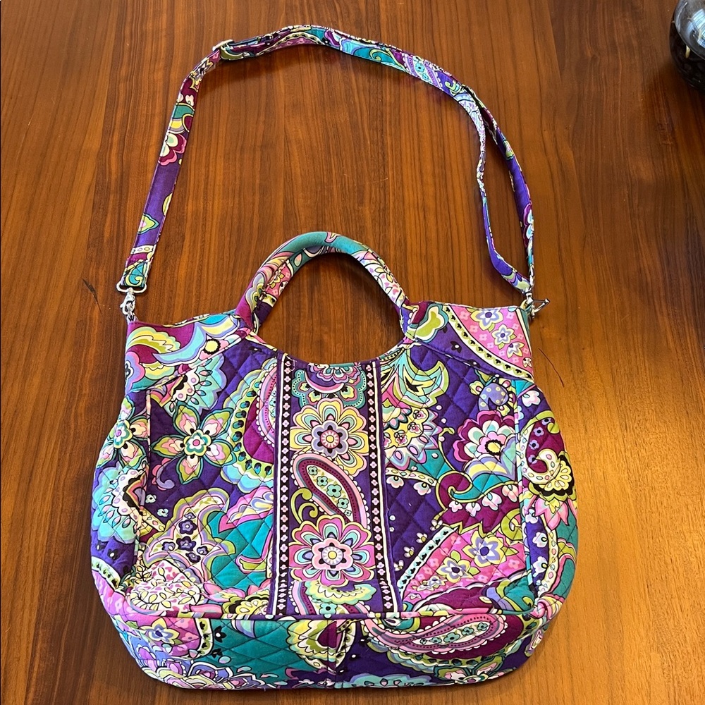 Vera Bradley Large Satchel Crossbody Bag Purse